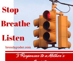 3 Responses to A Mother’s Anxiety
