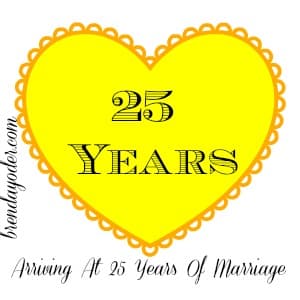 Arriving at Twenty Five Years Of Marriage