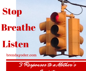 3 Responses to A Mother’s Anxiety